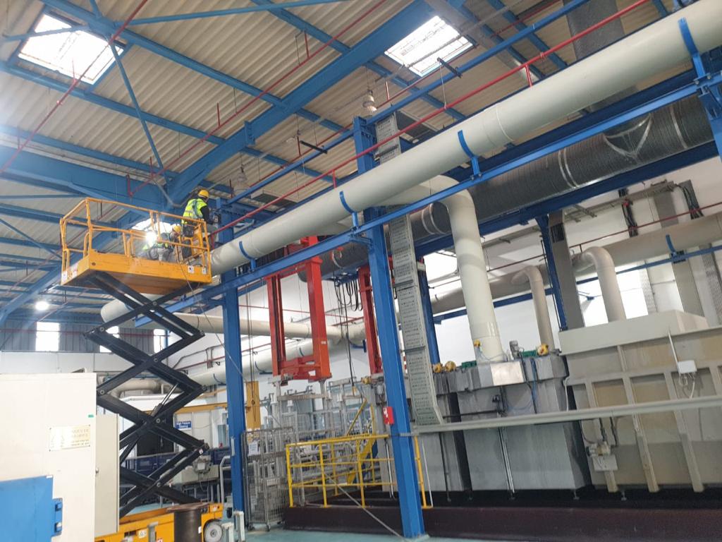 Installation PPS d'un réseau de tuyauterie industrielle de grande section